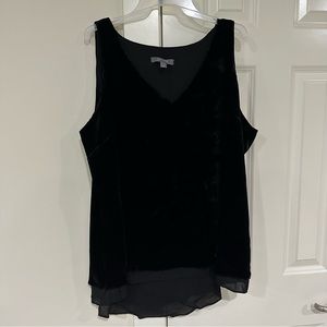 Women’s Size XL Lisa Rinna Collection Black Velvetty Tank Top